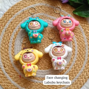 Labubu face changing keychain 107