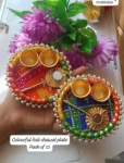 Colourfull roli chawal plate 32