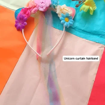 Unicorn curtain hairband 442
