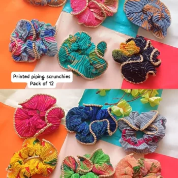 Printed pipin scrunchies 432