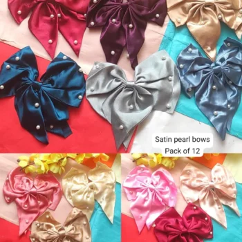 Satin pearl bow 490