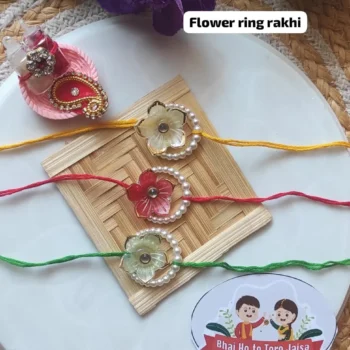 Flower ring rakhi 19