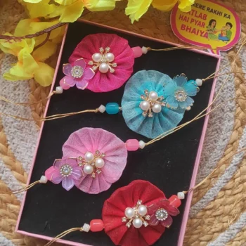 Net flower rakhi 17