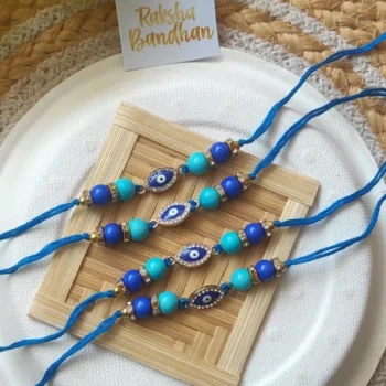 Blue evil eye rakhi 11