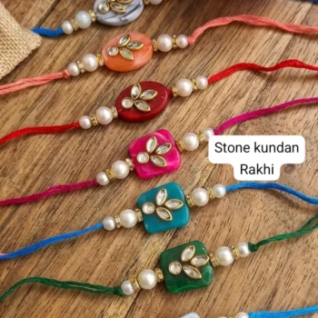 Stone kundan rakhi 34