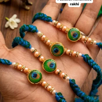 Peacock handmade rakhi 27