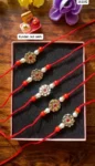 Kundan red moti rakhi 38