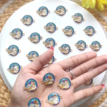 Peacock kundan charm 405