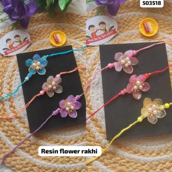 Resin flower rakhi 57