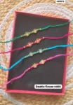 Double flower rakhi 44