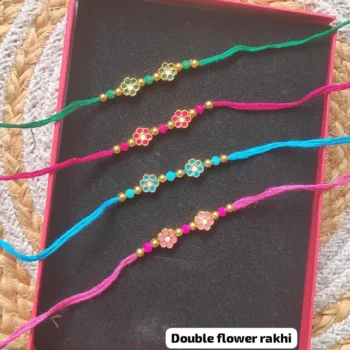 Double flower rakhi 44