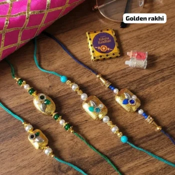 Golden rakhi 48