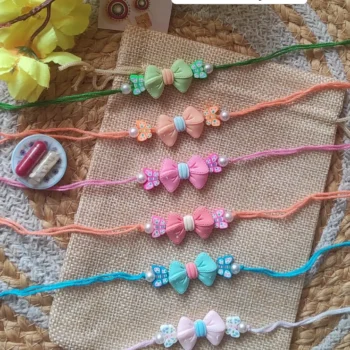 Bow butterfly rakhi 64