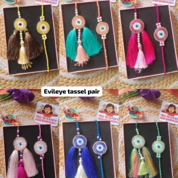 Evil eye tassel pair 97