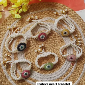 Evil eye pearl bracelet 283