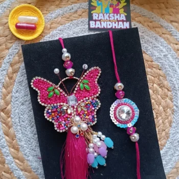 Floural rakhi pair 244