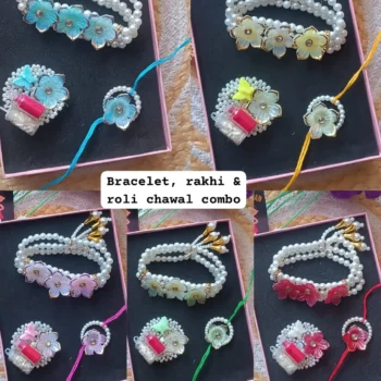 Bracelet rakhi & roli chawal combo 240