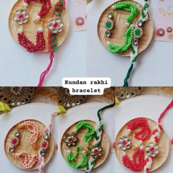 Kundan rakhi bracelet 239