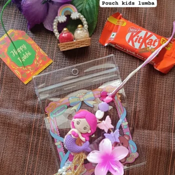 Mermaid eraser n hair claws with pouch kids lumba 182