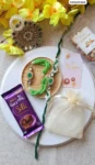 Kundan rakhi bracelet hamper 225