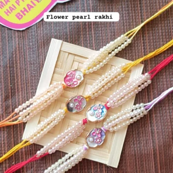 Flower pearl rakhi 253