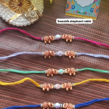 Swastik elephant rakhi 306