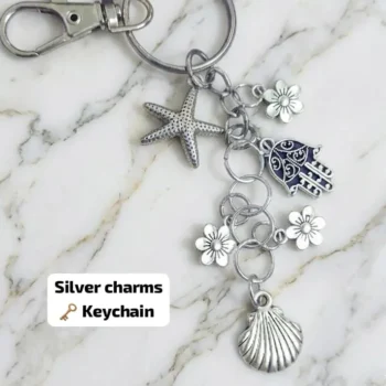 Silver keychain 444