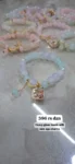 Heavy charm glass bracelet 382