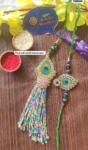 Peacock multi tassel pair 366