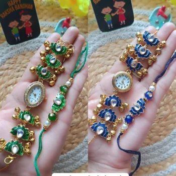 Kashmiri watch pair rakhi 423