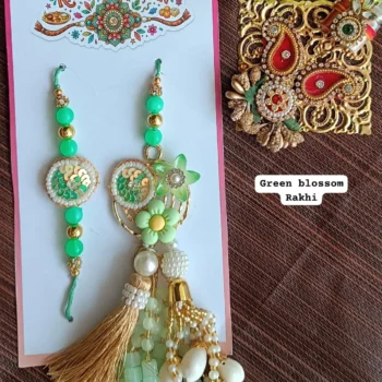 Green blossom rakhi 424