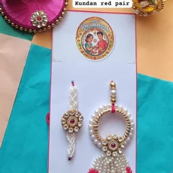 Red Kundan pair 433
