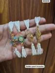 Golden pearl bracelet 587