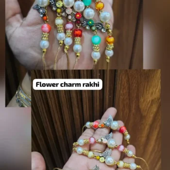 Flower charm rakhi 609